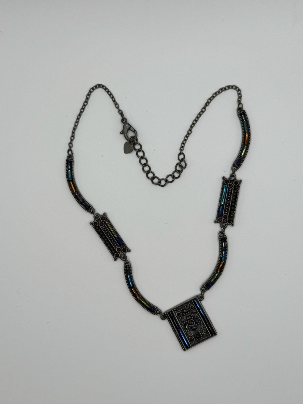 Firefly Jewelry La Dolce Vita 8422 Swarovski Crystal Mosaic Necklace Multicolor - Picture 2 of 7